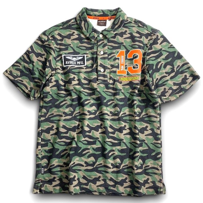 楽天市場】アヴィレックス ゴルフ 半袖 ワッペン モックシャツ