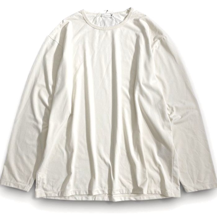 【中古】【新古品・未使用品】nanamica ナナミカ 日本製 COOLMAX Jersey L/S Tee ドライタッチ コットン混ジャージー 裏毛編み天竺 クルーネック 長袖 Tシャツ カットソー SUHS424 定価1.4万 ナチュラル XL ▲030▼50917w04