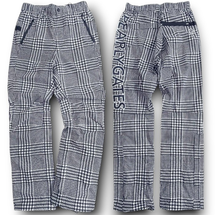 【中古】【新古品・未使用品】PEARLY GATES パーリーゲイツ ゴルフ 撥水×防風 Nyドビー 千鳥柄 ストレッチ パンツ レインウェア ゴルフウェア レディース 053-2989304 定価2.8万 ブラック ホワイト 0-01 1-02 2-03 ▲031▼51017w08 9,900円