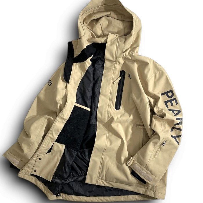 【中古】【新古品・未当て嵌める品】PEARLY GATES パーリーゲイツ ゴルフ 雨合羽10000粍 透湿5000g 無地 伸ばすこと フーディ 中綿入り口・入口 上衣 上衣 スノーボード御召しもの ウィンタースポーツ 053-3120151 必要経費6.4万 ベージュ 4-01 5-02 ▲065▼51215w01