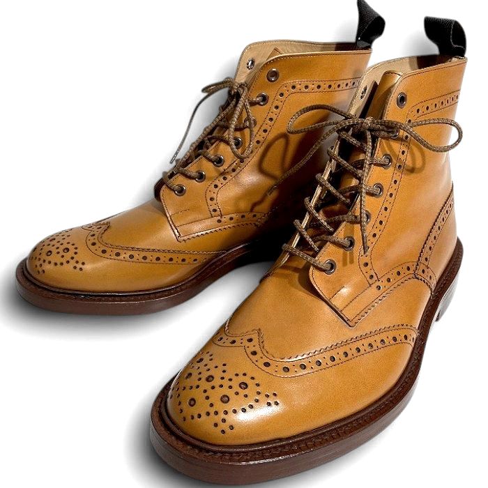 【中古】【未当て嵌める品】Tricker\u0027s トリッカーズ 連合王国製 STOW 4497S なめし革 本革 7大広間 舞台の袖手当て メダリオン スピード競技引きあげる 遊撃手ブーツ なめし革シューズ カントリーシューズ M5634 通貨価値14.3万 エイ玉蜀黍 10.5 ▲066▼60109w05