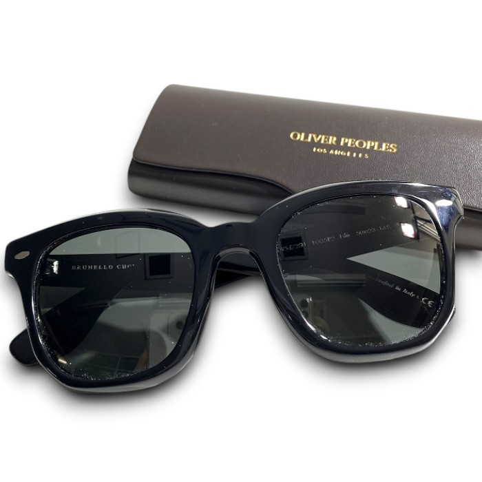 【中古】【新古品・未使用品】BRUNELLO CUCINELLI ＆ OLIVER PEOPLES ブルネロクチネリ オリバーピープルズ イタリア製 Filu スクエアボストン 偏光レンズ サングラス メガネ 眼鏡 アイウェア ケース付き OV5472SU 定価6.3万 1005P2 ▲066▼60206w09