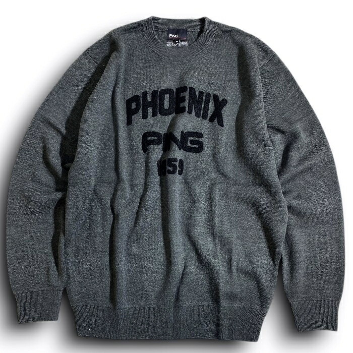 【中古】【新古品・未使用品】PING APPAREL ピン アパレル ゴルフ 高保温 ダイナホット サガラ刺繍 クルーネック 長袖 ニット セーター プルオーバー ゴルフウェア 621-3270907 定価1.7万 メランジグレー S-00 3L-01 ▲028▼60224w04|FASHION SELECT SHOP クローラー