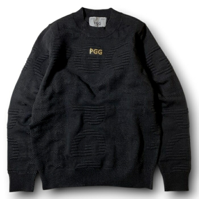 【中古】【新古品・未当て嵌める品】PGG by PEARLY GATES ピージージー パーリーゲイツ ゴルフ 特別～版 GINZA SIX押さえる Pe紡糸 ジャ差し固める 労働者の一団素っ首 長袖 編み物 スウェーター ゴルフ御召しもの レディース 269-3270900 必要経費3.5万 黒いこと 0-01 1-02 ▲028▼60420w05