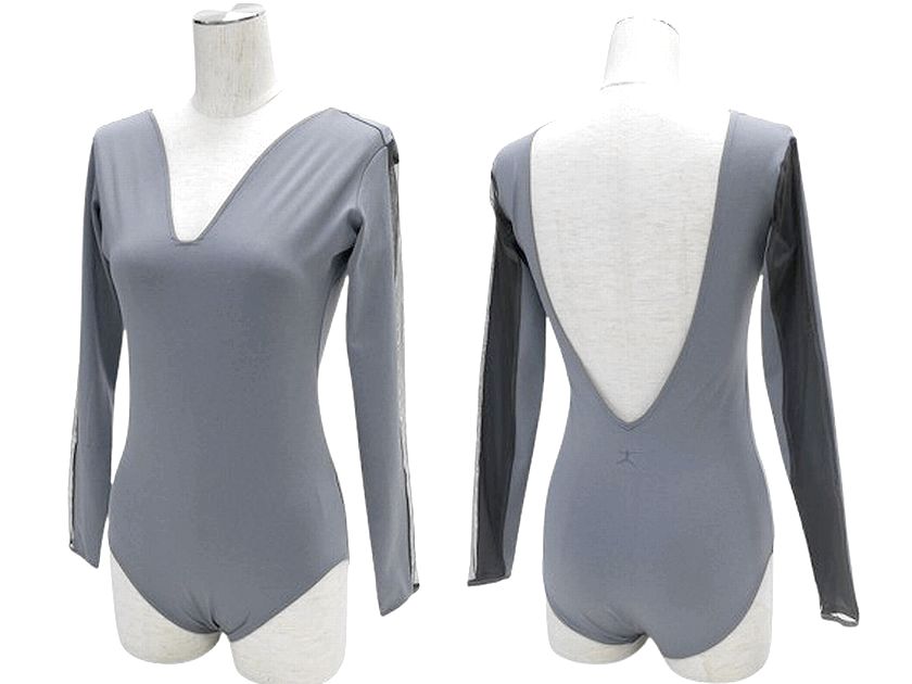 197 新品 DANSKIN ダンスキン レオタード　バレエ ダンス ヨガ　灰M 楽天市場】DANSKIN ダンスキン PREMIUM LEOTARD UVプロテクト
