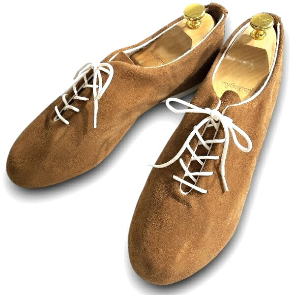 【中古】【新古品・未当て嵌める品】CROWN ジャケット冠 連合王国製 老舗タンナー STEADS CALF SUEDE 飛び切りスウェード 平ったいシューズ 平べったい靴 スニーカー ともし火赤銅色 9▲066▼60415m04