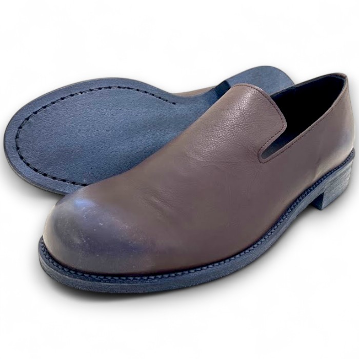 【中古】【新古品・未当て嵌める品】PADRONE パドローネ 日本製 マッケイ作り方 本革 SLIP ON SHOES / CIRO チロ スリッポン シューズ 革靴 PU8586-2201-18A 通貨価値3.4万 うす暗い赤銅色 40-1 41-2 42-2▲050▼30609h01