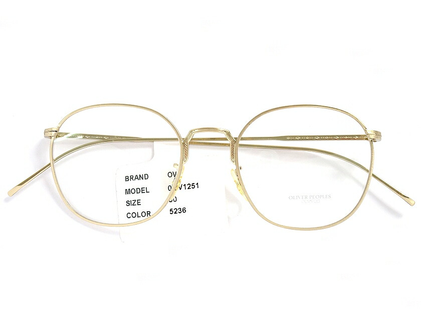 新品]OLIVER PEOPLES オリバーピープルズ メガネ 伊達眼鏡 金