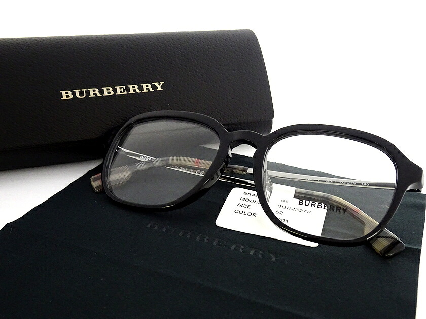 【中古】【新古品・未使用品】BURBERRY バーバリー イタリア製 2327-F バーバリーチェック ウェリントン メガネフレーム メガネ 伊達めがね 眼鏡 アイウェア 0BE2327F 定3万 3001▲072▼20810m06