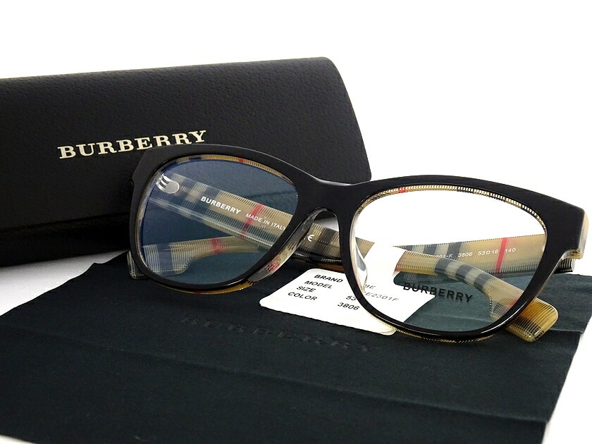 国内正規バーバリーBURBERRYメガネBE2344Fウェリントン鼈甲サングラス