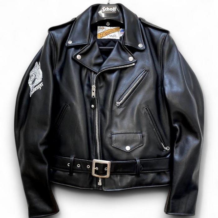 【中古】【新古品・未使用品】Perfecto by Schott N.Y.C. パーフェクト バイ ショット CHALLENGER チャレンジャー USA製 RIDERS 本革 ダブルライダース レザージャケット ブラック 38 ▲350▼50806m02