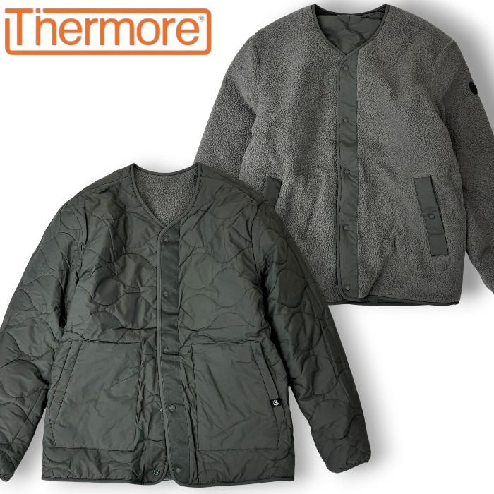 【中古】【新古品・未当て嵌める品】MILLET ミレー Thermore 役立つこと中綿 否色つや 中綿入り口・入口 リヴァーシブル 上衣 パデッドブルゾン ボア上衣 ライトアウター MXRWJ-202Z5 薄墨色 100-01 105-02 110-03 ▲070▼50929m02