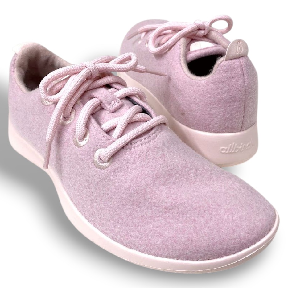 【中古】【新古品・未当てはめる品】Allbirds オールバーズ Wool Runner 毛糸走者 メリノウール スニーカー 駈けっくらシューズ ランシュー 靴  ABM243135 必要経費1.6万 サクラ色 25 ▲011▼51030m10
