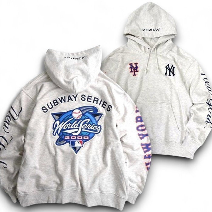 AVIREX アヴィレックス × MLB 大リーグ競技団体 ヤンキース メッツ HOODIE SUBWAY SERIES 補欠選手通い路つづき物 2000年世界つづき物青写真 汗水 パーカー フーディー 783-3231011 オートミール M-01 L-02 XL-03 2XL-04▲028▼40206m01