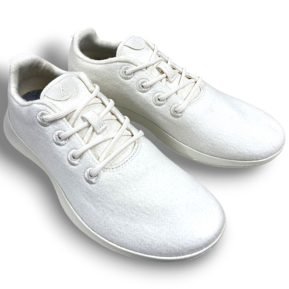 【中古】【新古品・未使用品】Allbirds オールバーズ Wool Runner ウールランナー メリノウール スニーカー ランニングシューズ ランシュー デイリーシューズ 靴 ABM240086 定価1.6万 W1 ナチュラルホワイト 25-00 26-01 27-02 28-03 29-04 ▲025▼51128m06