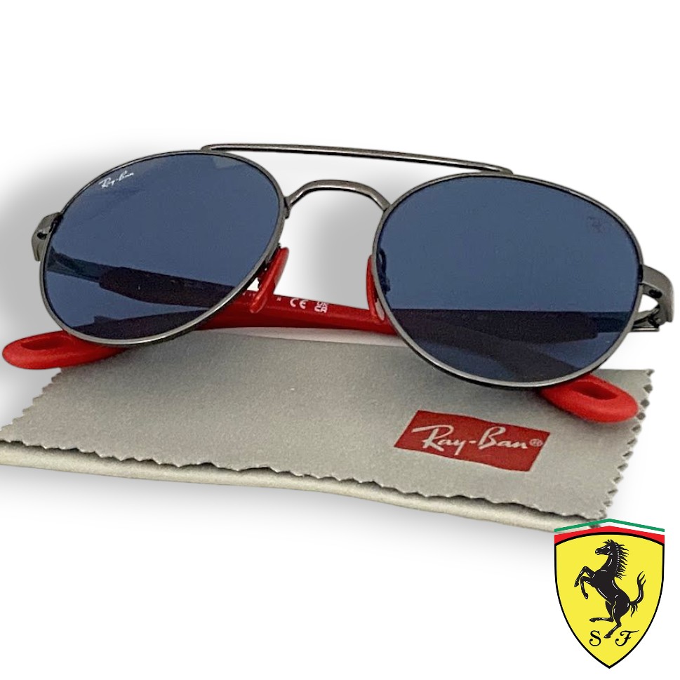 【中古】【新古品・未使用品】Ray Ban レイバン イタリア製 RB3696M SCUDERIA FERRARI COLLECTION スクーデリア フェラーリ コレクション パントス ラウンド ダブルブリッジ サングラス 眼鏡 メガネ 定価3.6万 F001/80 51□20 140▲066▼60115m09