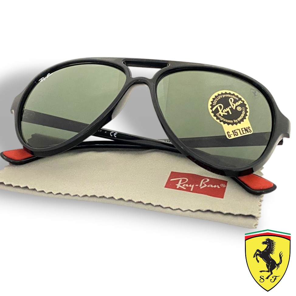 【中古】【新古品・未使用品】Ray Ban レイバン イタリア製 RB4125M SCUDERIA FERRARI COLLECTION スクーデリア フェラーリ コレクション パイロット ティアドロップ サングラス 眼鏡 メガネ 定価3.1万 F601/31 57□14 140▲066▼60119m02