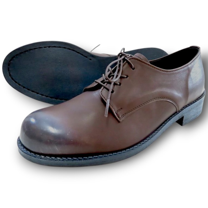 PADRONE HIGH STANDARD LINE パドローネ ハイスタンダードライン 日本製 マッケイ処方箋 本革 牛皮 NICOLO DERBY PLAIN TOE SHOES ニコロ ダービープレーントゥ なめし革シューズ 革靴 PU-8586-2005-17A 通貨価値3.5万 暗然たる赤銅色 40-01 41-02 42-03▲050▼30622t06