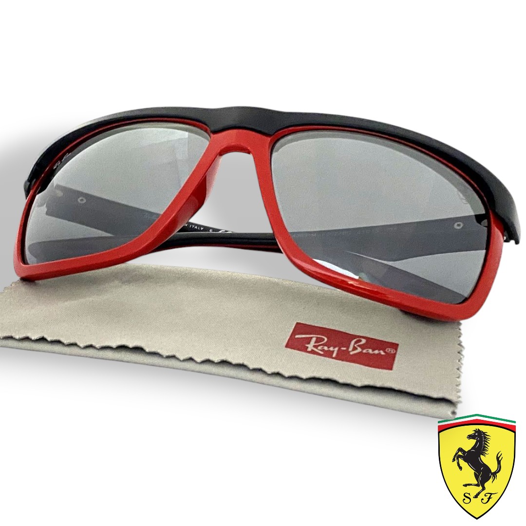 【中古】【新古品・未使用品】Ray Ban レイバン イタリア製 RB4363M SCUDERIA FERRARI COLLECTION スクーデリア フェラーリ コレクション スクエア レクタングル サングラス 眼鏡 メガネ 定価4.4万 F602/6G 61□15 135▲066▼60121m05