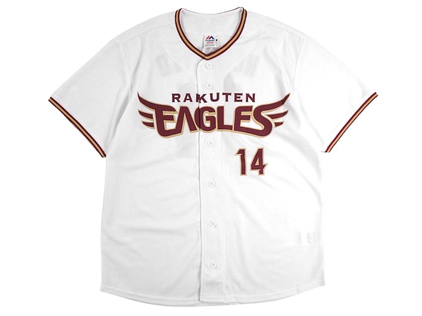 Majestic マジェスティック 東北楽天ゴールデンイーグルス RAKUTEN EAGLES ゼラス・ウィーラー 背番号40 HOME  プレイヤー レプリカ ユニフォーム 野球 JM08-RK-9025 ホワイト M△010▽30113m19 CRAWLER