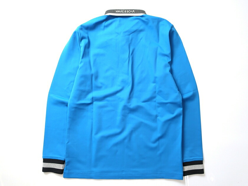 MARK&LONA マーク & ロナ 18AW ポロシャツ 長袖 ゴルフ ブルー 44-01 48-02 ▲100▼90411a10 MARK&LONA マーク & ロナ 18AW ポロシャツ 長袖 ゴルフ ブルー 44-01 48-02 ▲100▼90411a10