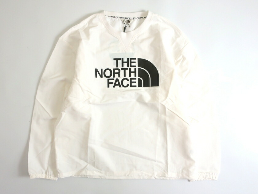 【中古】【新古品・未当て嵌める品】THE NORTH FACE 北の方人間の顔 WHITE LABEL 白いこと付け札 ECO NUPTSE CREWNECK ロゴタイプ刷り上げる 労働者の一団素っ首 白いこと S-01 M-02▲116▼00220k08