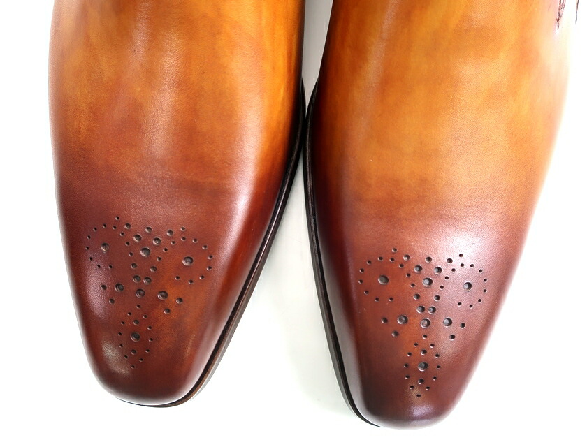 1年保証』 MAGNANNI マグナーニ オパンケ製法 手染め 本革 モンク 