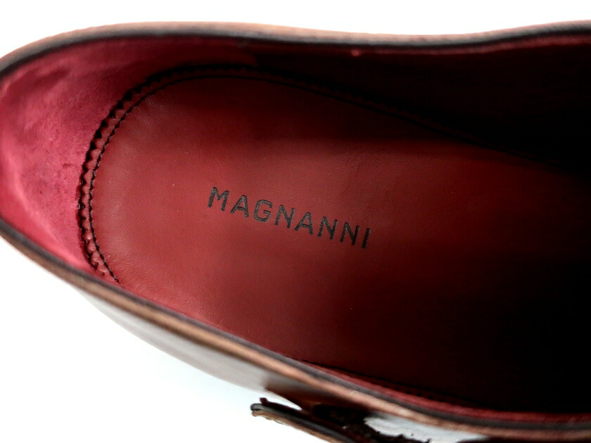 1年保証』 MAGNANNI マグナーニ オパンケ製法 手染め 本革 モンク 