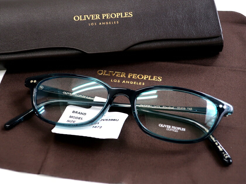 OLIVER PEOPLES オリバーピープルズ イタリア製 Elisabel スクエアシェイプ メガネ 眼鏡 OV5398U 定3.2万 クリアブルー▲080▼20329k14