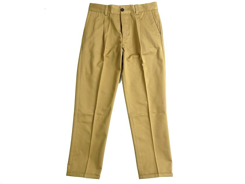 PT TORINO 01 ピーティー トリノ ゼロウーノ FORWARD Style 05 サガラワッペン付 1プリーツ コットンツイル チノパンツ NU17 定3.9万 ベージュ 30-01 32-02 34-03 36-04▲050▼20407k29｜FASHION SELECT SHOP クローラー