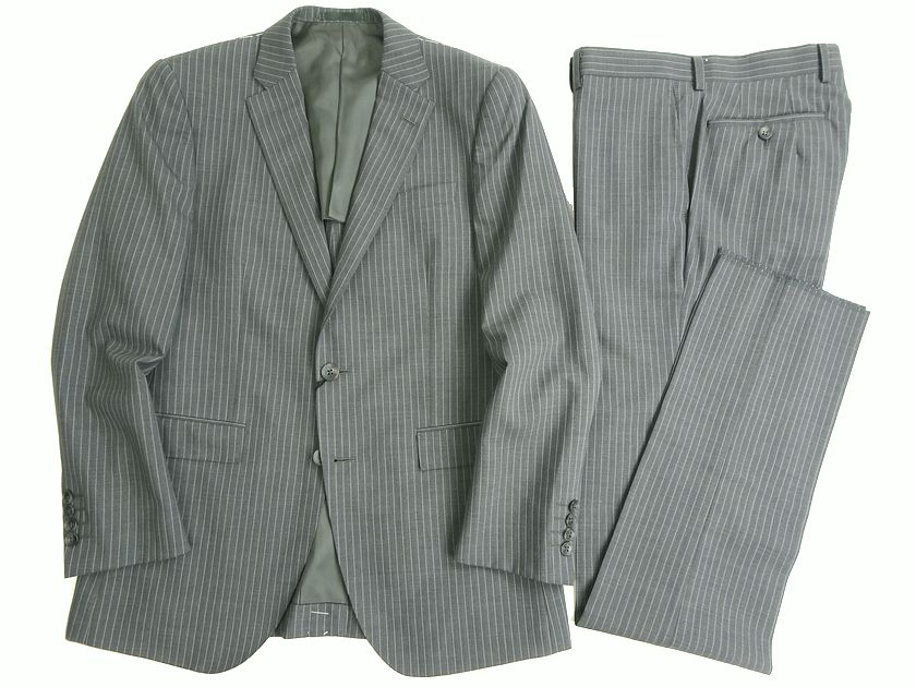 TODHOUSE トッドハウス 日本製 大賀 ウール混 ピンストライプ 2B ノータック シングルスーツ ジャケット スラックスパンツ 685A5022 グレー YS-01 YM-02 YL-03▲070▼20427k23|FASHION SELECT SHOP クローラー