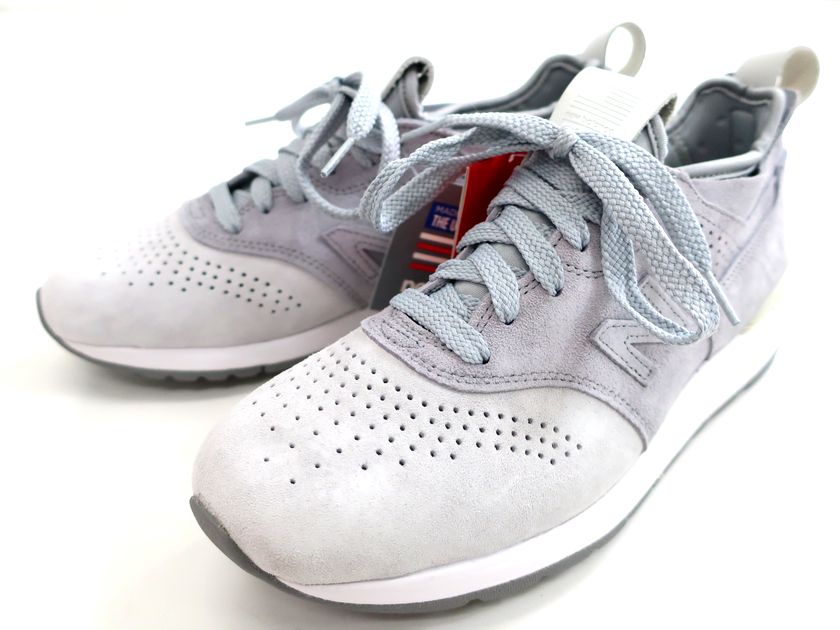 【中古】【新古品・未使用品】NEW BALANCE ニューバランス USA製 M997DS2 REV LITE ディコンストラクテッドモデル ピッグスキンスウェードレザー 切替 ランニングシューズ スニーカー 靴 1024935 定2.6万 ライトグレー 26.0-01 28.0-02 28.5-03▲060▼20517k15