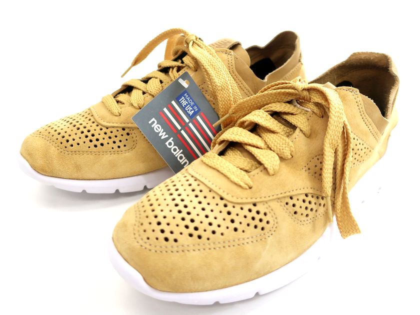 【中古】【新古品・未当て嵌める品】NEW BALANCE ニュー平衡にする USA製 ML1978HC vibram ピッグスキンスウェード パンチング なめし革うつり変わり 駈けっくらシューズ スニーカー 靴 1017750 定1.9万 タン 25.0-01 26.0-02 26.5-03 27.5-04 28.5-05 29.0-06 25.5-07▲045▼20517k18