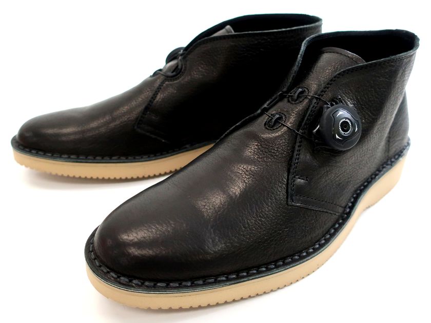 ARCOLLETTA PADRONE アルコレッタ パドローネ 日本製 マッケイ製法 牛革 外羽根 フリーロックシステム搭載 vibram レザー チャッカブーツ 革靴 AX8564-1209-18C 定2.7万 ブラック 41-01 42-02▲070▼20518k17