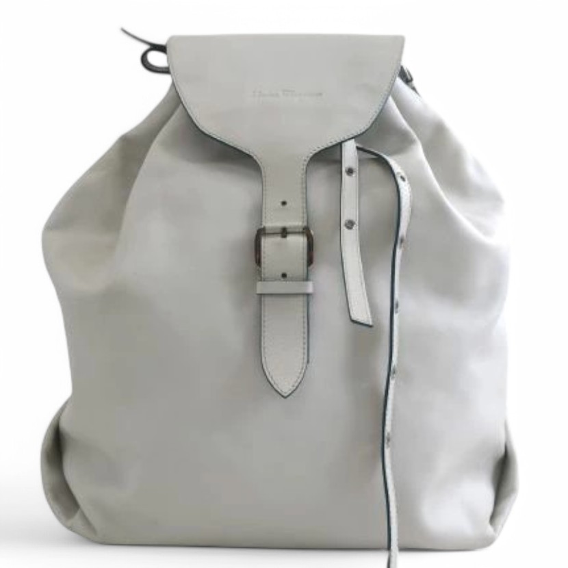 中古■Salvatore Ferragamo サルヴァトーレ フェラガモ イタリア製 レザー ワンショルダーバッグ FJ-24 9646 ライトグレー▲000▼30914k01_g used|FASHION SELECT SHOP クローラー