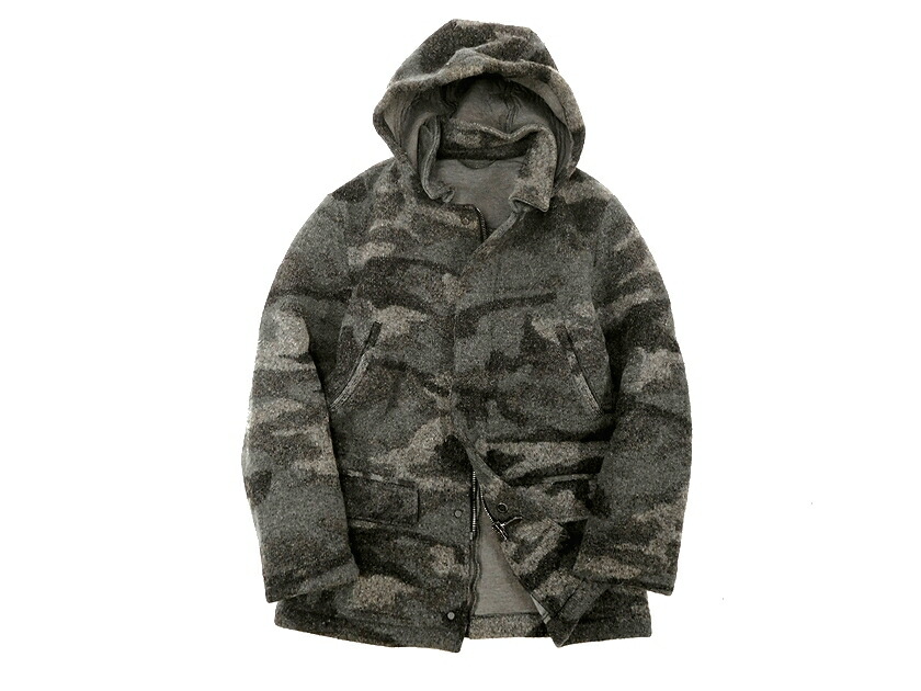 中古 相場9 7万 イタリア製 Valstarino ヴァルスタリーノ 化け把っ手 ウールジャージ フーデットコート 灰色 46 Sh 1 メンズ Avela Fr