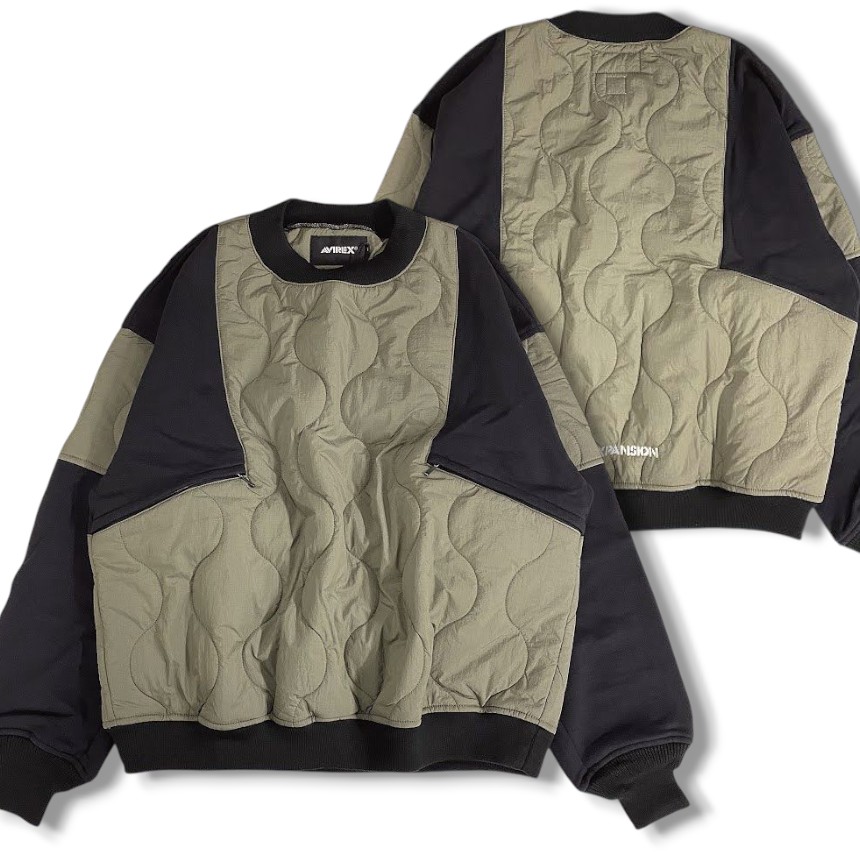 【中古】【新古品・未使用品】AVIREX × EXPANSION NY アヴィレックス エクスパンション COMBI CREW JACKET 高保温 THINSULATE 中綿入り コンビ クルー ジャケット プルオーバー 783-3252069 定価2.4万 410 M-01 L-02 XL-03 2XL-04 ▲048▼51016s01 11,242円