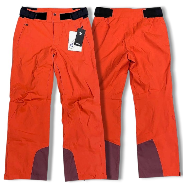 【中古】【新古品・未使用品】Goldwin ゴールドウィン Solid Color Regular Pants 2WAYストレッチ生地使用 高い防水透湿性 中綿入り スキー ウィンタースポーツ ソリッドカラー レギュラー パンツ 定3.8万 G32354P VM バーミリオンオレンジ XL▲100▼51223s06