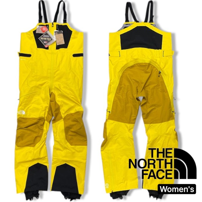 【中古】【新古品・未使用品】THE NORTH FACE ザ ノースフェイス 新品 日本製 Hybrid SheerIce Bib ゴアテックス GORE-TEX SUMMIT SERIES サミットシリーズ アルパイン ビブパンツ 定価6.2万 NP62122 LD イエロー S レディース スキー スノボー ▲150▼60224s04