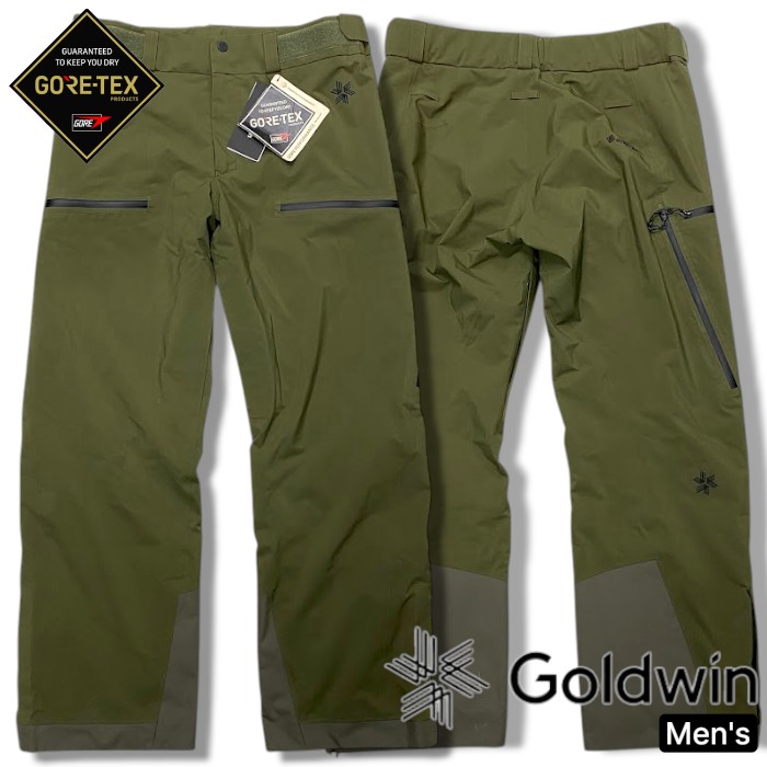 【中古】【新古品・未当て嵌める品】GOLDWIN ゴールドウィン 新品 GORE-TEX 2L Pants ゴアテックス 中わた入り口・入口 ツーレイヤー ズボン下 スキーの板ズボン下 アウターパンツ 通貨価値8.2万 G35353 OH オリーブナイト爵 3 メンズ スキーの板 スノボー ▲200▼60225s06