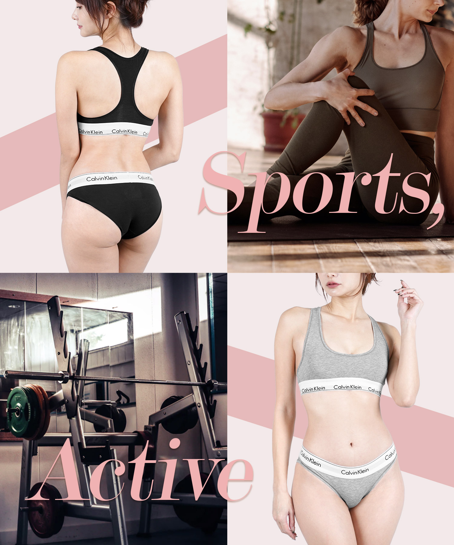 Calvin Klein カルバンクライン ニップレス付き スポーツブラ