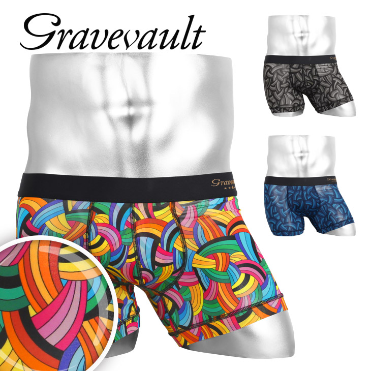 Gravevault グレイブボールト ショート ボクサーパンツ メンズ アンダーウェア 下着 かっこいい おしゃれ Niji カラフル 高級 ツルツル 父の日 ブランド 男性 プレゼント プチギフト 誕生日プレゼント 彼氏 父 息子 ギフト 記念日 Napierprison Com