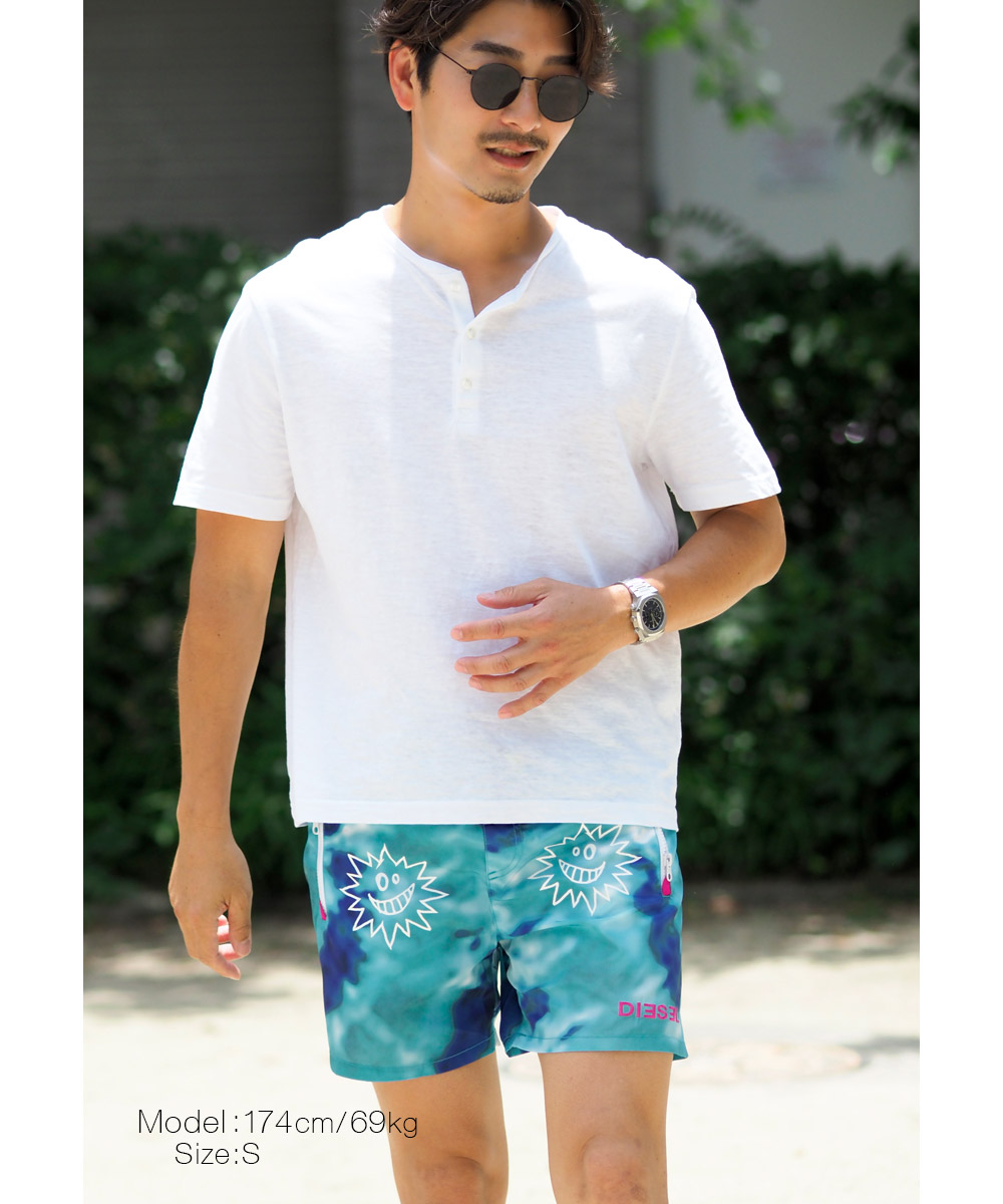 注目ブランド メンズ サーフパンツ ロゴ ラッピング無料 水着 Diesel ディーゼル ディーゼル フェス 水陸両用 送料無料メンズファッション サーフパンツ 父 メンズ おしゃれ アウトドア Diesel かっこいい タイダイ ショートパンツ 街履き ロゴ ワンポイント 派手