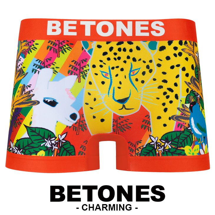中古 Betones ビトーンズ ボクサーパンツ メンズ アンダーウェア 下着 ツルツル かわいい おしゃれ アニマル柄 おすすめ 人気 派手 タグレス シームレス 痛くない チクチクしない ワンポイント ブランド 男性 プレゼント プチギフト 誕生日プレゼント 彼氏 父 息子 ギフト