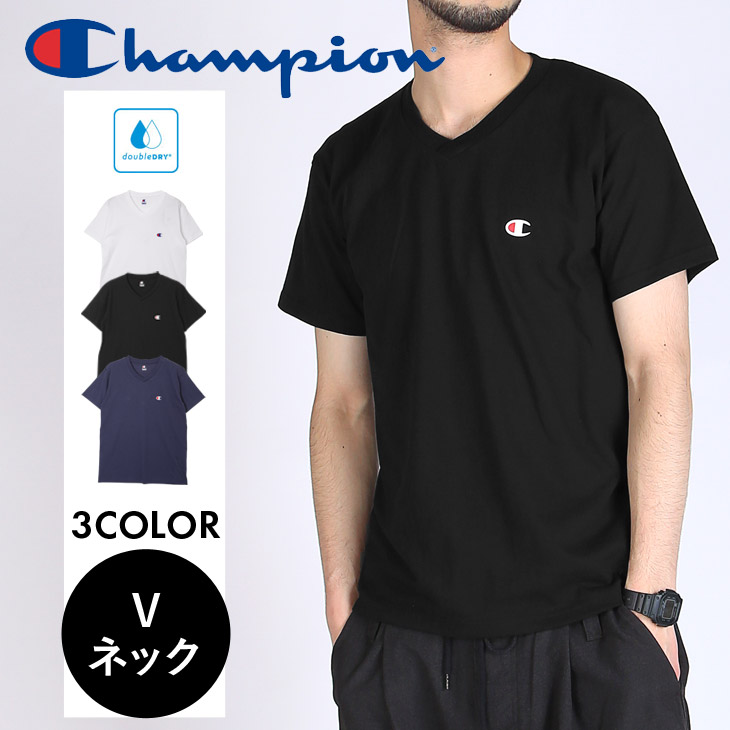 楽天市場 Champion チャンピオン クルーネック 半袖 Tシャツ メンズ おしゃれ スポーツ ダブルドライ メッシュ クルーネック Vネック ワンポイント 無地 綿 ブランド 男性 プレゼント プチギフト 誕生日プレゼント 彼氏 父 ギフト 記念日 Crazy Ferret