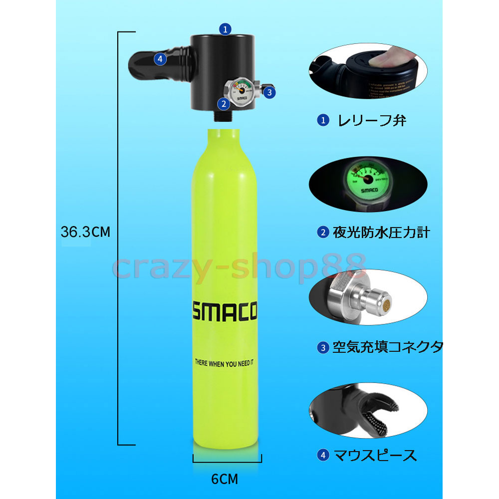 ミニスキューバダイビング 酸素ボンベ 0 5l 空気タンク ダイビング機器 シュノーケリング 水中呼吸 高圧貯蔵タンク マリンスポーツ 小型スキューバダイビング ポンプ 変換装置 ハンドバッグ セット 海水浴 潜水用品 アクセサリー Rvcconst Com