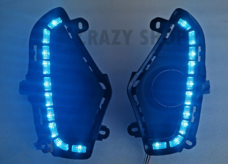 LEDデイライト【新型RAV4 50系】専用 フォグランプカバー 流れるウインカー 外装 パーツ 三色切替 左右セット