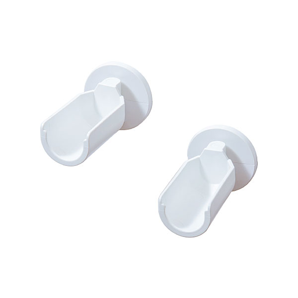 チョイ干し！HOSETA(ホセタ) 簡単壁付ものほし ホワイト(2個で1セット) LF01&times;10セット 幅5.3cm&times;奥行8.9cm&times;高さ5.3cm 耐荷重8kg【ホワイト 耐荷重8kg 室内 屋内 壁取付 竿受け 竿掛け 家庭用 タカラ産業】｜ツインスターカンパニー