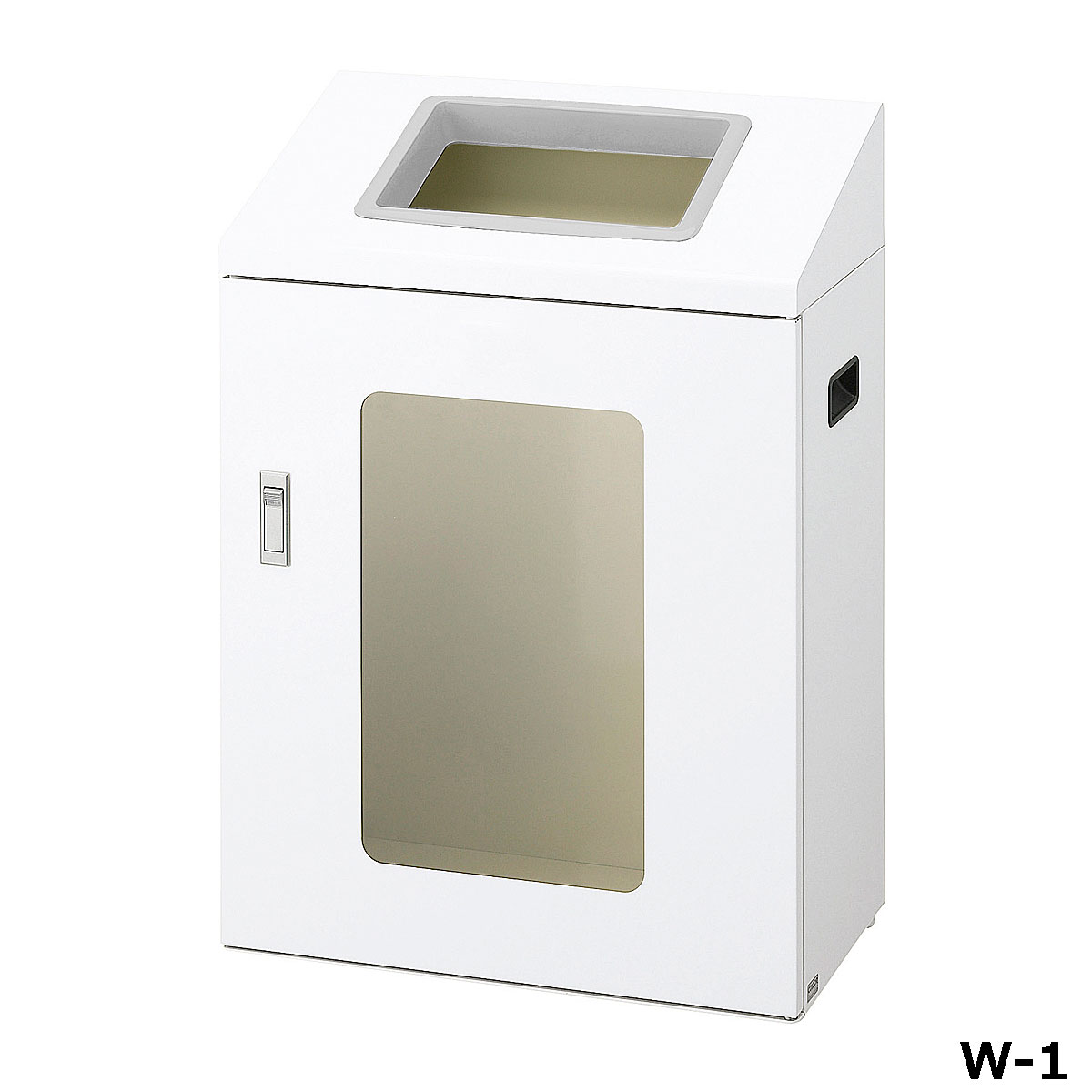 リサイクルボックスNYIS-50(視認性) W-1 W53×D30×H76.5cm 容量約70L YW-541L-ID【片面投入 アジャスター付き スチール製ボディ 分別シール付き 業務用分別ゴミ箱 屋内用 ショッピングセンター スーパー 山崎産業】|ツインスターカンパニー