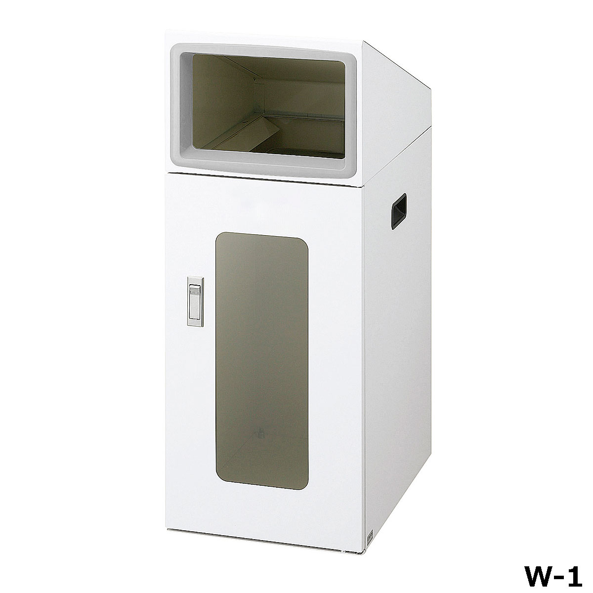 リサイクルボックスNTOS-50(視認性) W-1 W34×D49×H87cm 容量約70L YW-525L-ID【片面投入 アジャスター付き スチール製ボディ 分別シール付き 業務用分別ゴミ箱 屋外用 ショッピングセンター スーパー 山崎産業】|ツインスターカンパニー